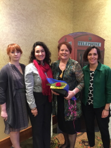 Mentor of the Year - Education - University Women's Gender Studies - Sandra Spencer, Ph.D. (third from left) and Kristin Adler, Dr. Ozlem Altiok, Pauline Raffestin 