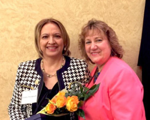 Linda Valdez Thompson - DFW International Airport - 2015 Mentor of the Year, with her nominator, Debra Sanford
